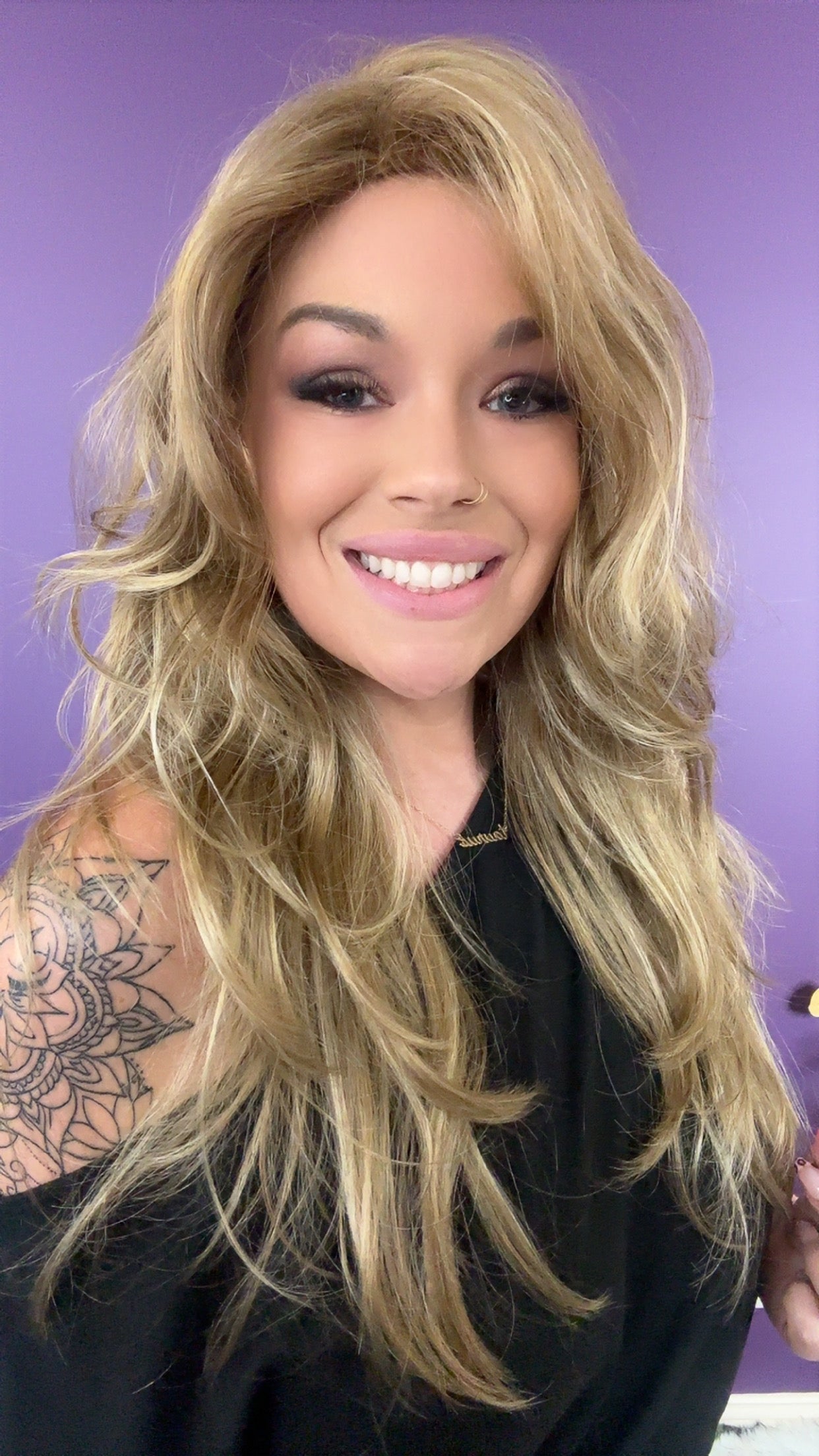 LUCY – Luxury Wig by Chic Lifestyle Shown in Velvet Cream.