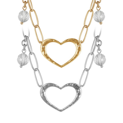 Love Open Heart Long Chain Necklace