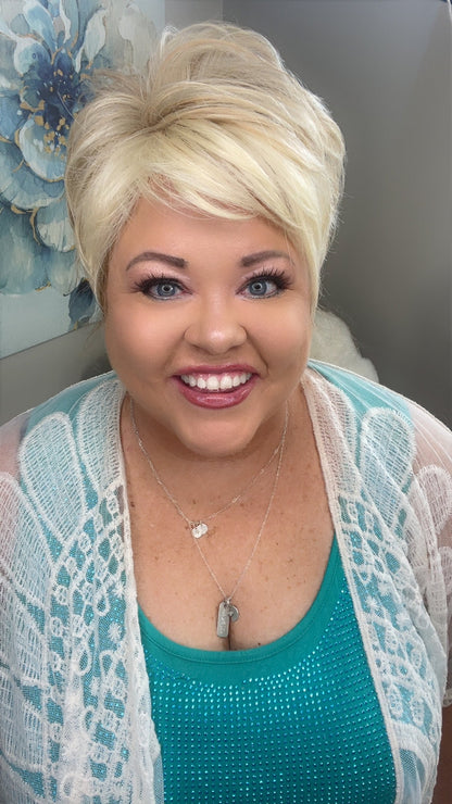 MEG – Luxury Wig by Chic Lifestyle Shown in Endless Sunlight.