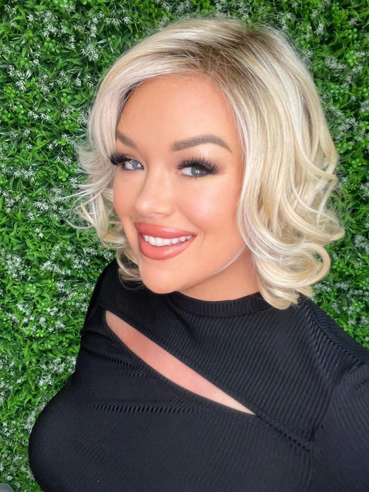 NATALIE – Luxury Wig by Chic Lifestyle Shown in California Blonde.