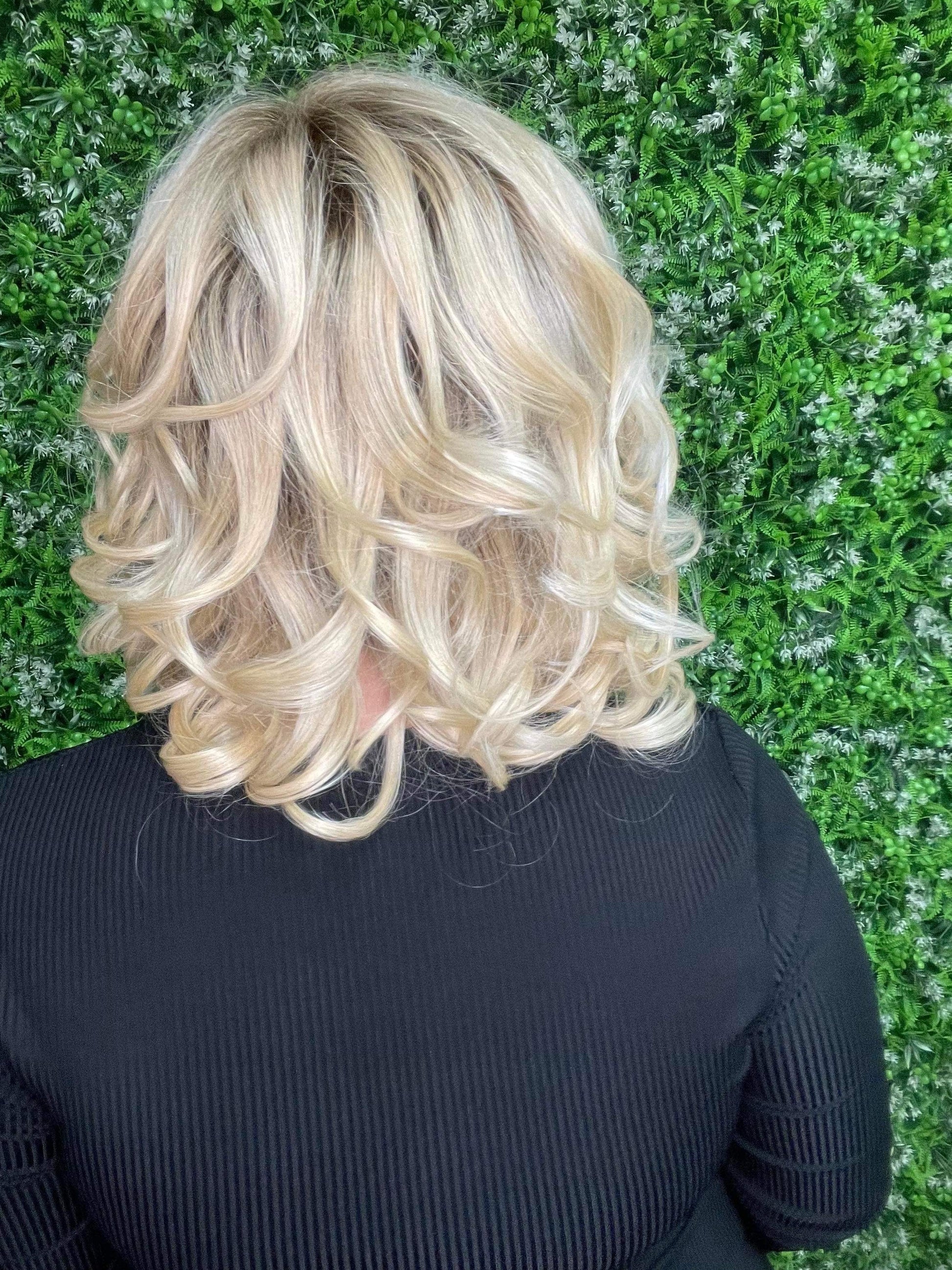 NATALIE – Luxury Wig by Chic Lifestyle Shown in California Blonde.