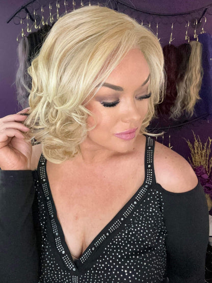 NATALIE – Luxury Wig by Chic Lifestyle Shown in Golden Sunlight.