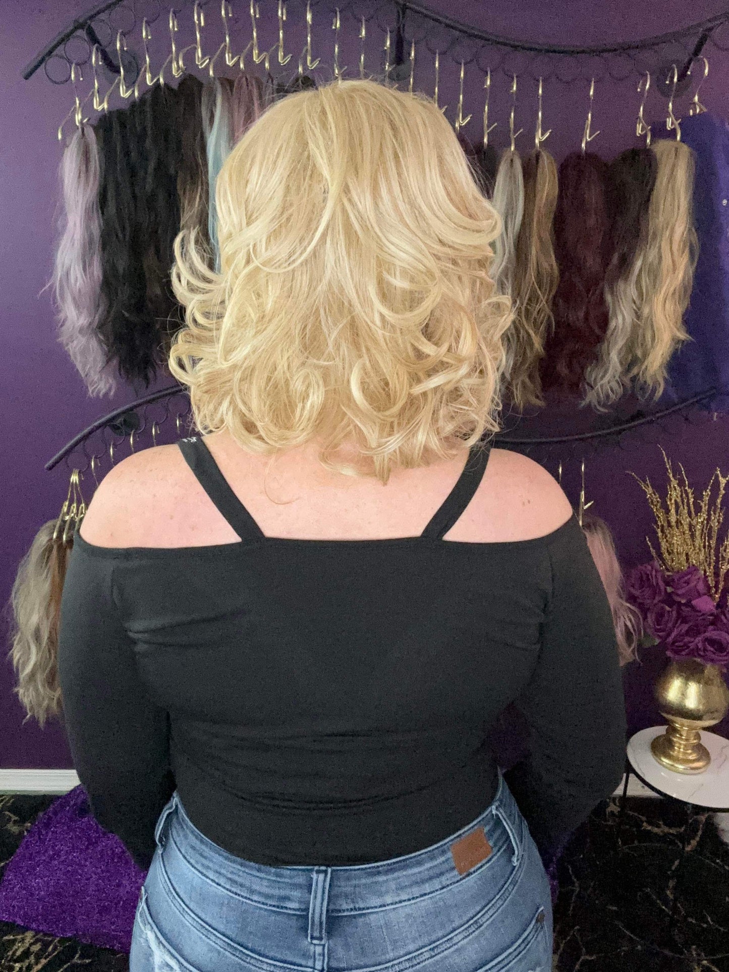 NATALIE – Luxury Wig by Chic Lifestyle Shown in Golden Sunlight.