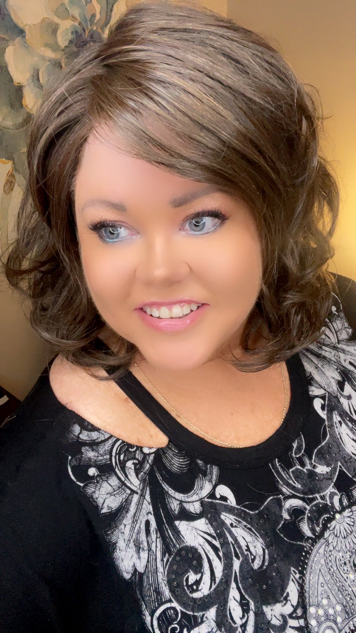 NATALIE – Luxury Wig by Chic Lifestyle Shown in Milk Chocolate.