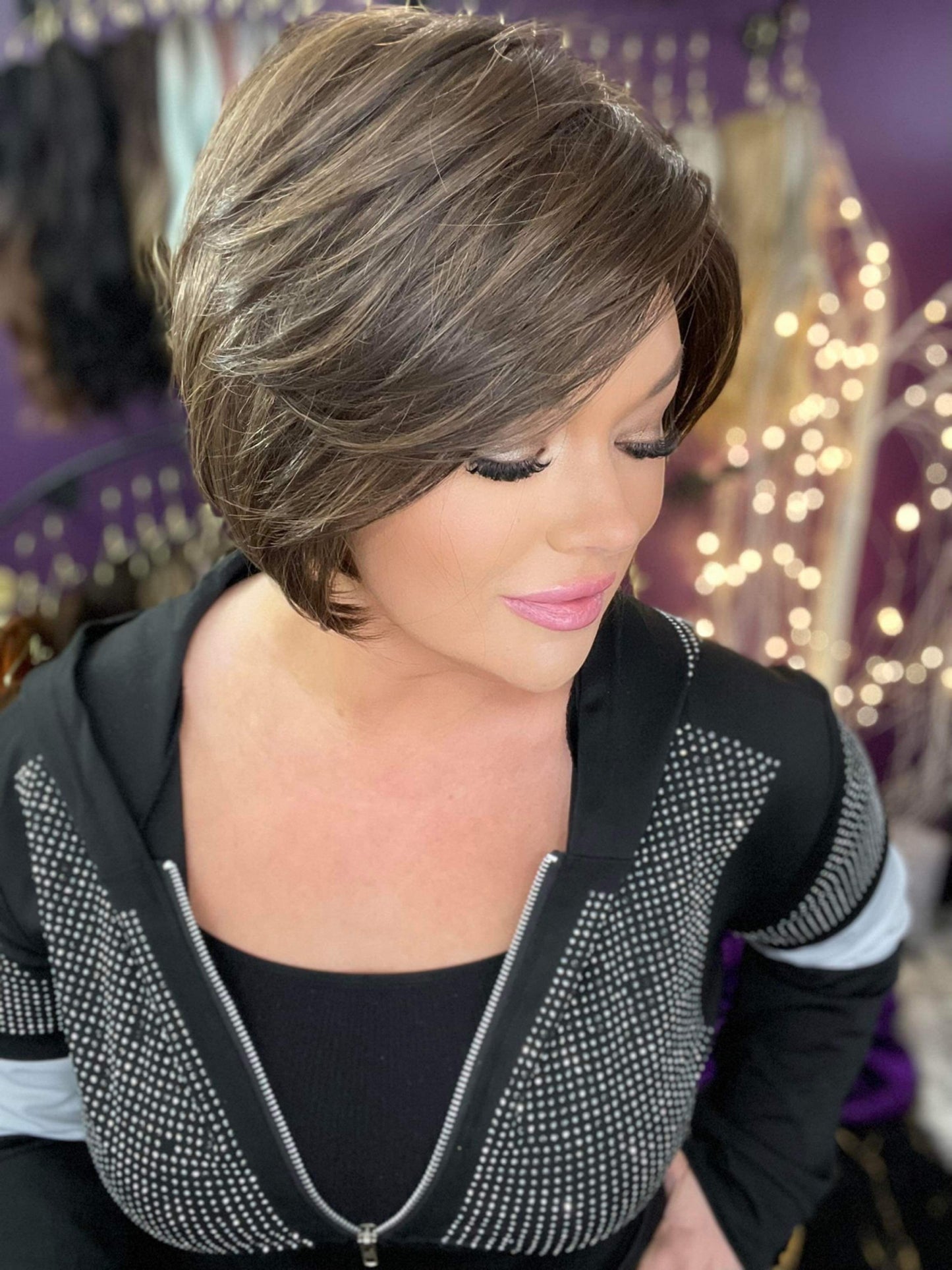 Nevaeh – Luxury Wig by Chic Lifestyle Shown in Milk Chocolate.