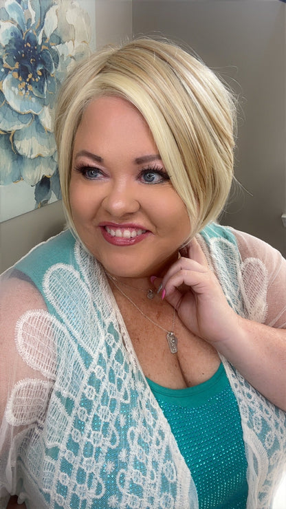 Neveah – Luxury Wig by Chic Lifestyle Shown in Endless Sunlight.