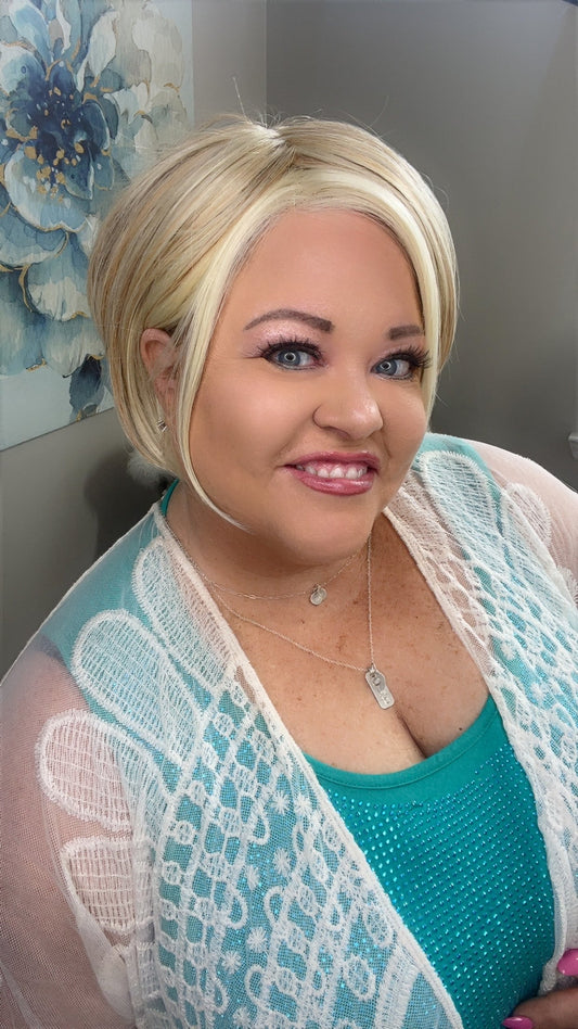 Neveah – Luxury Wig by Chic Lifestyle Shown in Endless Sunlight.