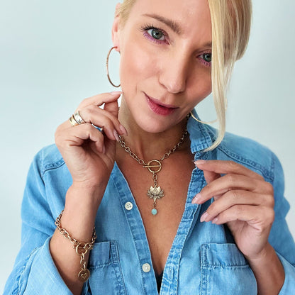 Have Faith Lotus Choker Necklace