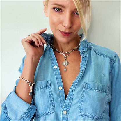 Have Faith Lotus Choker Necklace