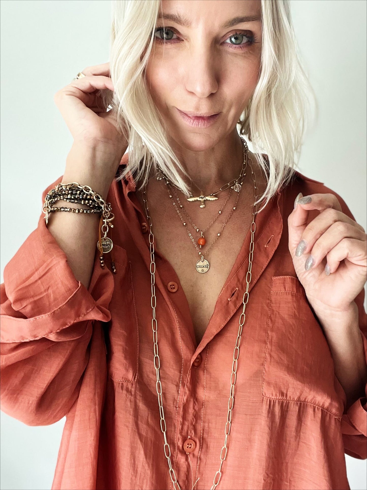 I Am Enough Heart Dainty Necklace