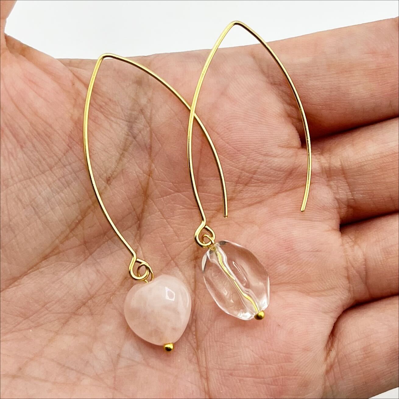 Small Stone Drop Earrings