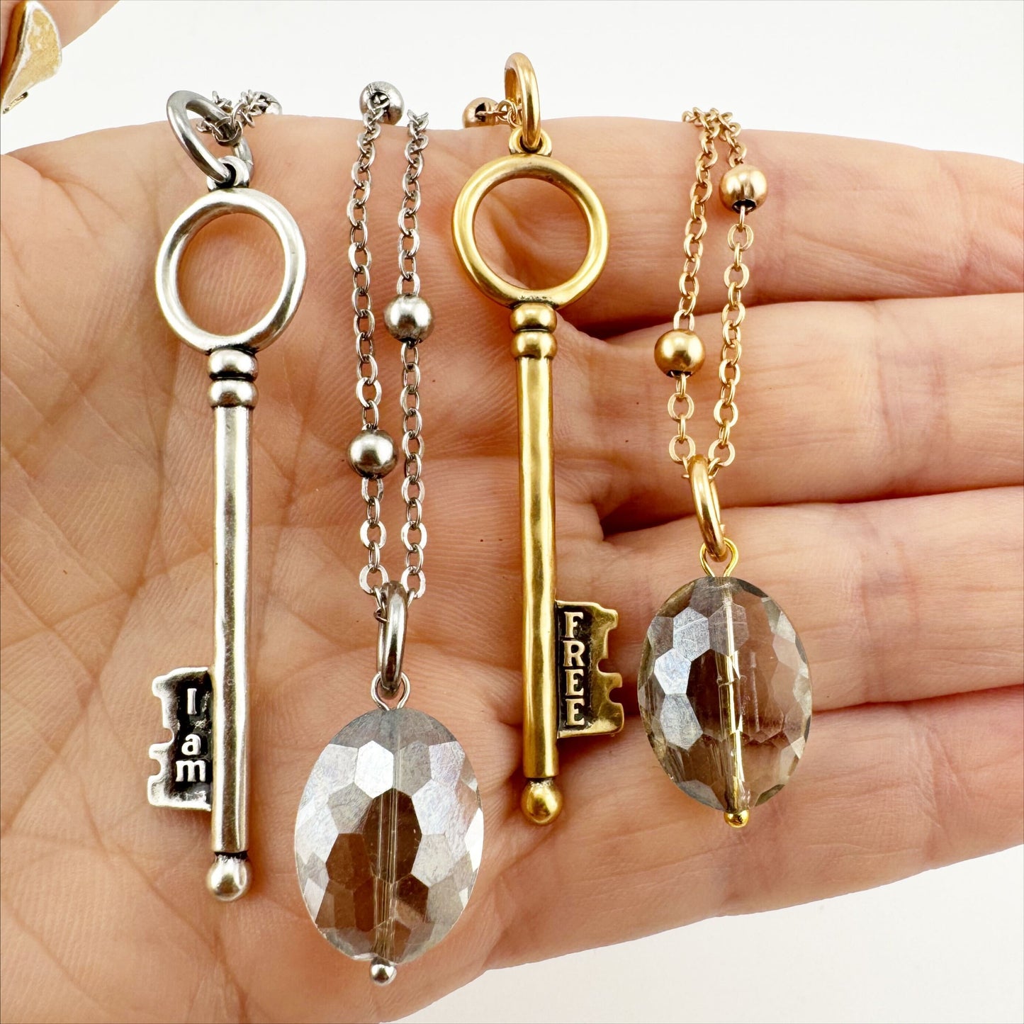 I Am Free Key Dainty Necklace