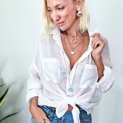 I Am Satisfied Where I Am and Eager For More Ring Original Necklace