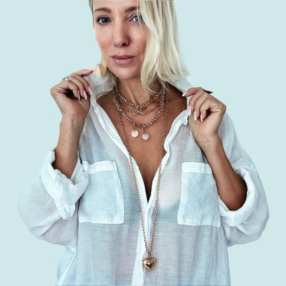 Take a Deep Breath and Let That Shit Go Heart Locket Essential Necklace