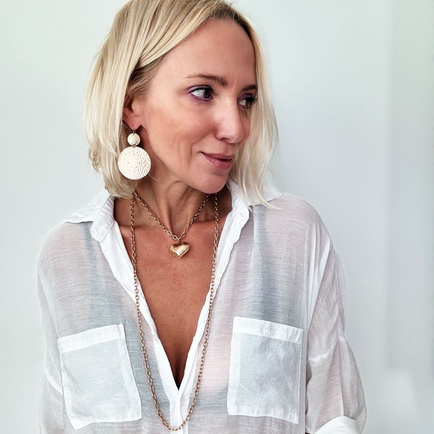 Take a Deep Breath and Let That Shit Go Heart Locket Essential Necklace