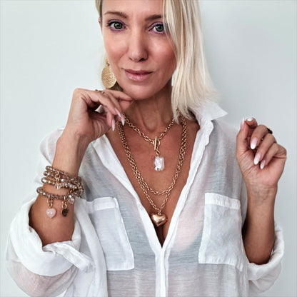 Take a Deep Breath and Let That Shit Go Heart Locket Essential Necklace