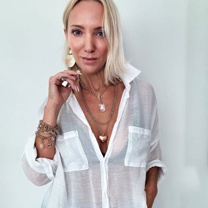 Take a Deep Breath and Let That Shit Go Heart Locket Essential Necklace