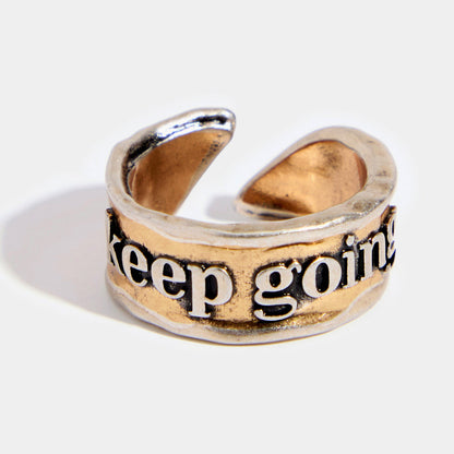 Keep Going Remember Adjustable Ring