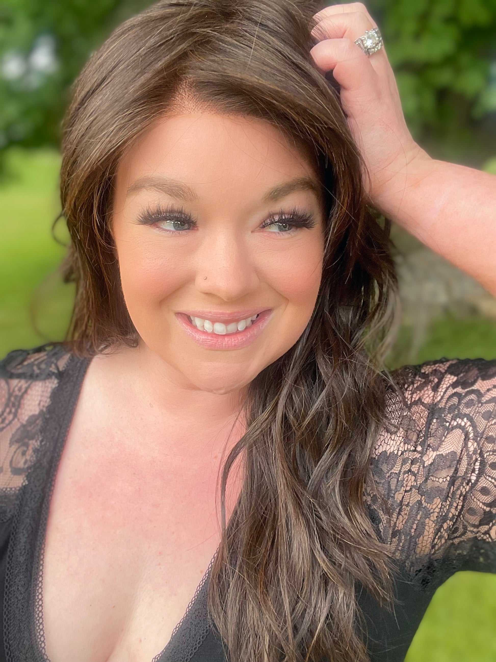 THEA – Luxury Wig by Chic Lifestyle Shown in Espresso Brown.