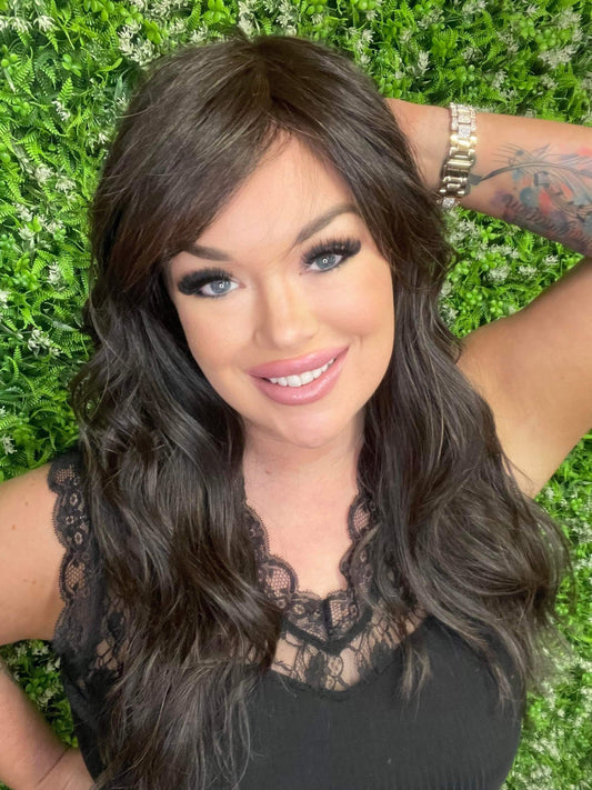 THEA – Luxury Wig by Chic Lifestyle Shown in Espresso Brown.