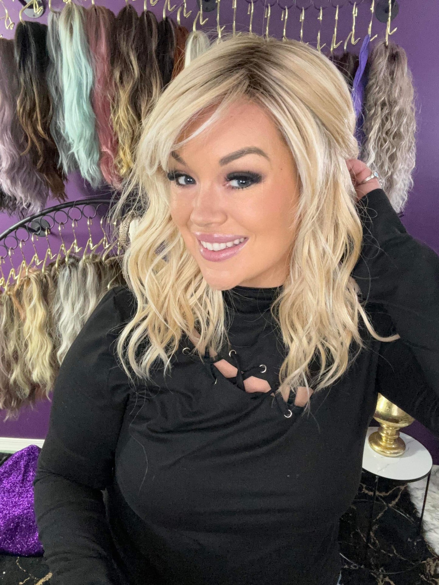 TINA – Luxury Wig by Chic Lifestyle Shown in California Blonde.