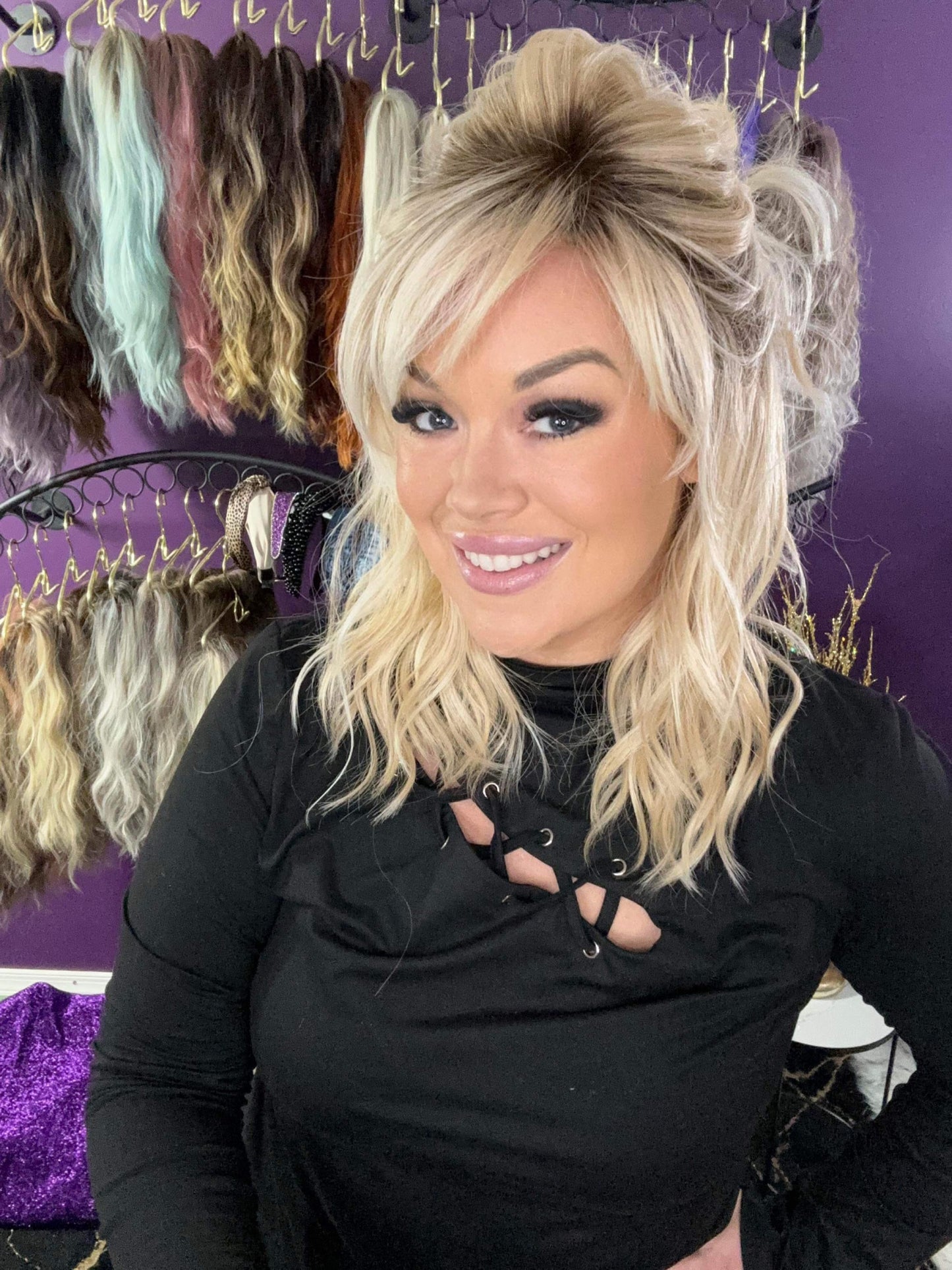 TINA – Luxury Wig by Chic Lifestyle Shown in California Blonde.