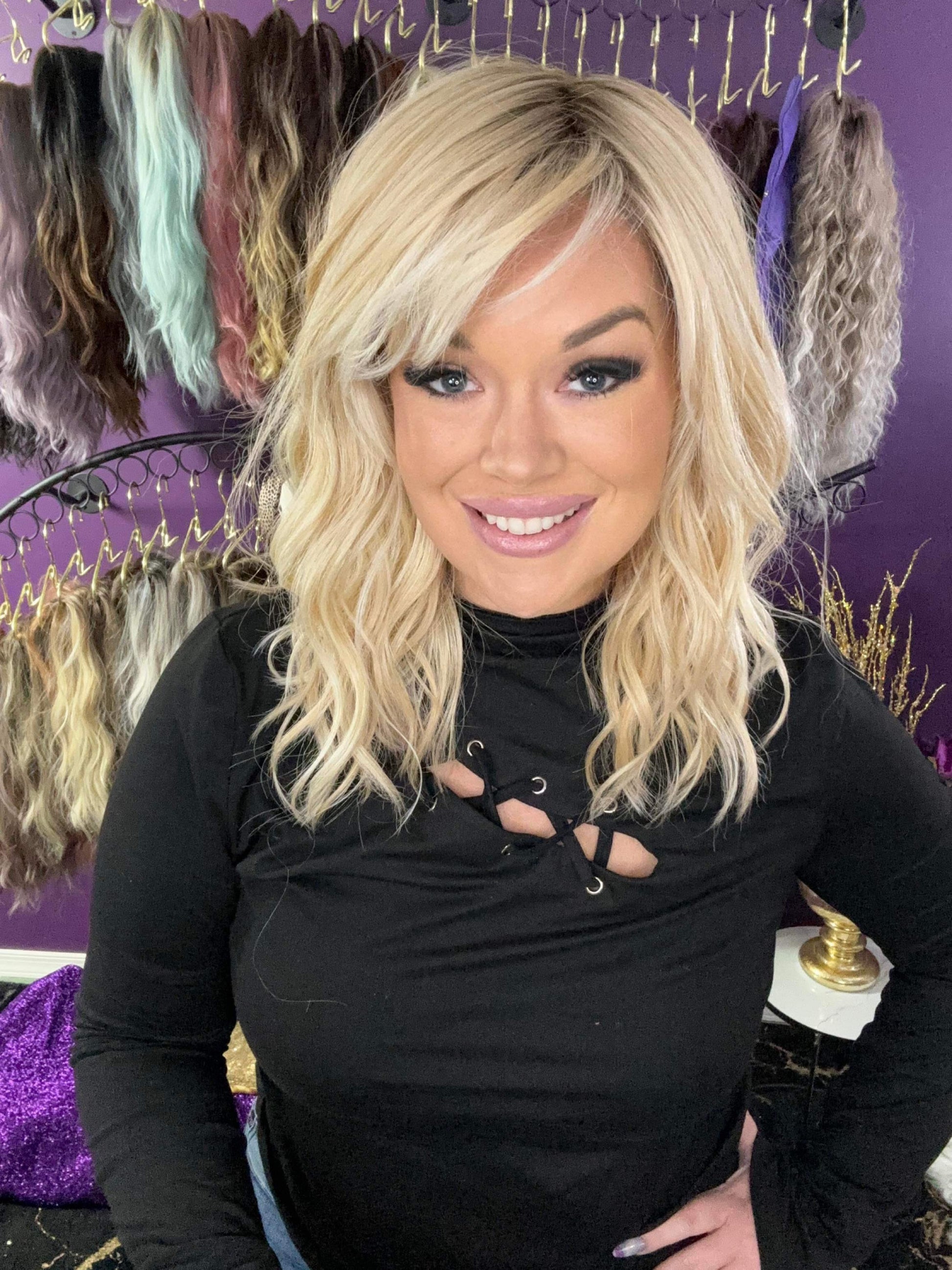 TINA – Luxury Wig by Chic Lifestyle Shown in California Blonde.