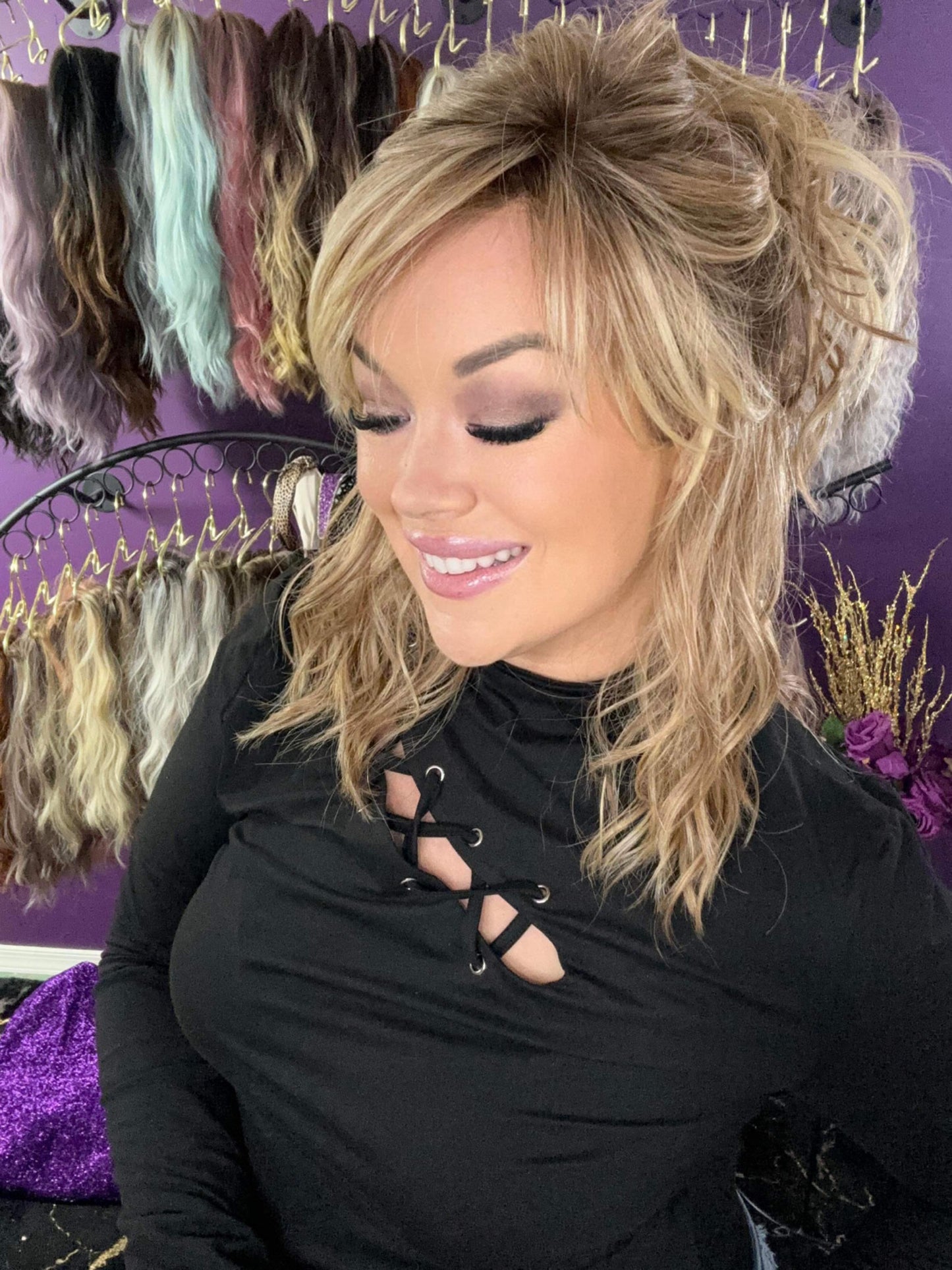 TINA – Luxury Wig by Chic Lifestyle Shown in Summer Blonde.