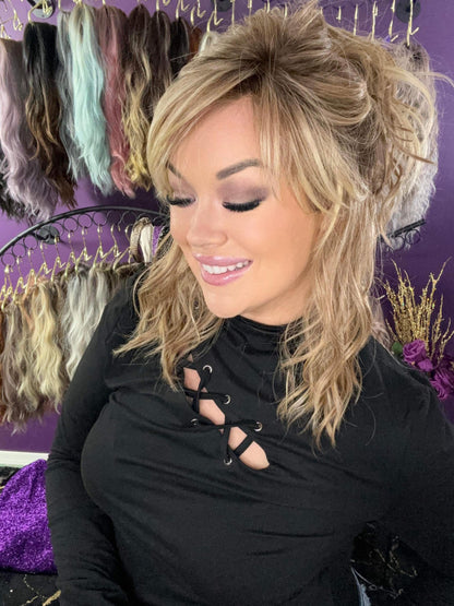 TINA – Luxury Wig by Chic Lifestyle Shown in Summer Blonde.