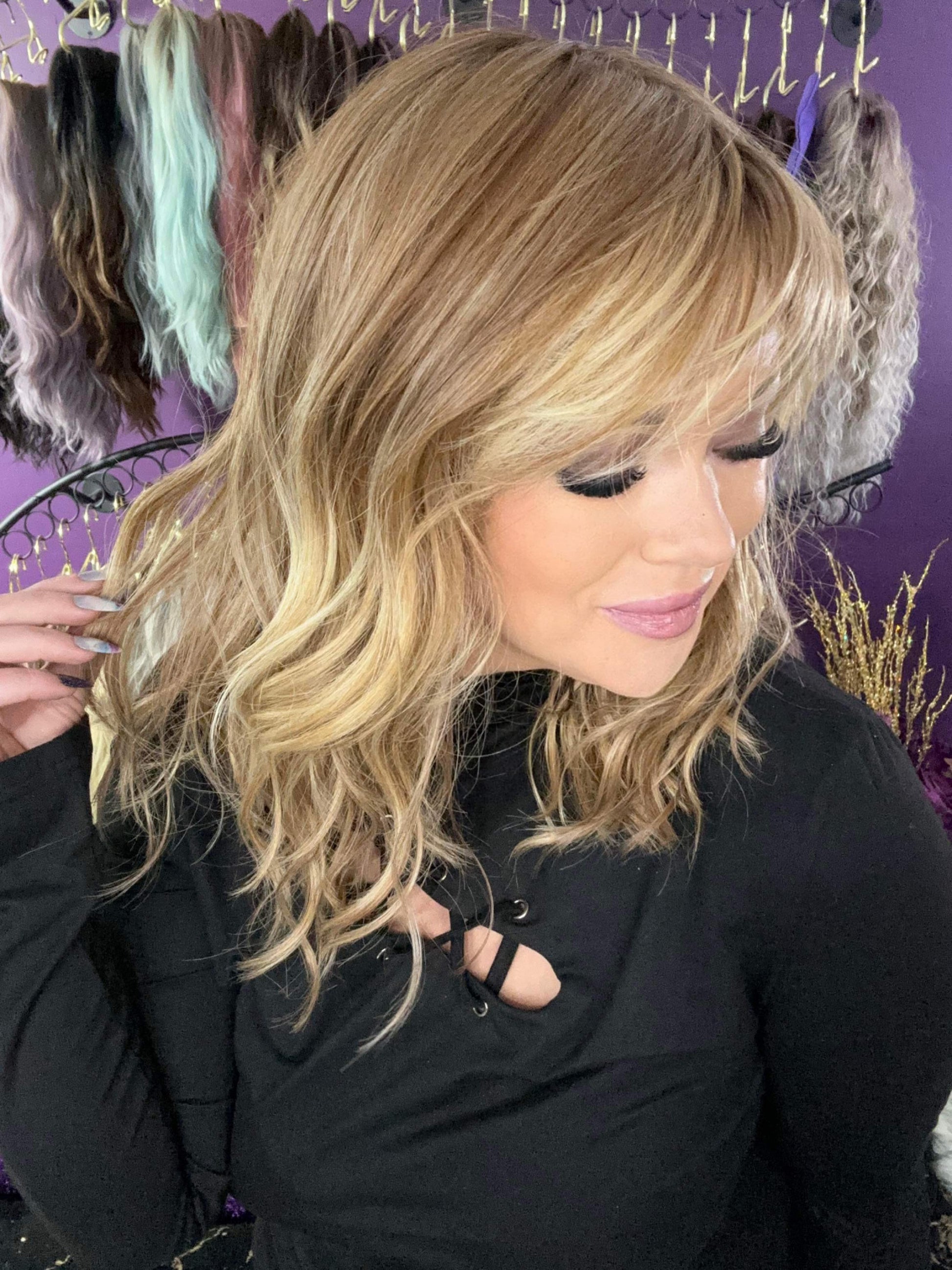 TINA – Luxury Wig by Chic Lifestyle Shown in Summer Blonde.