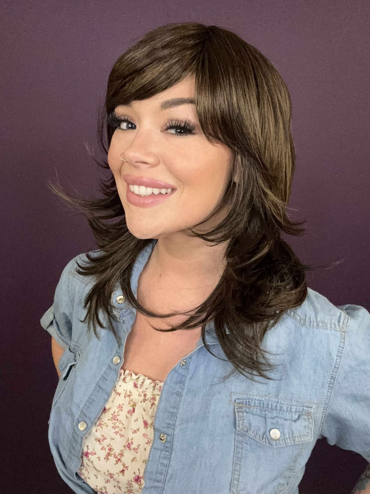 Violet – Luxury Wig by Chic Lifestyle Shown in Milk Chocolate.