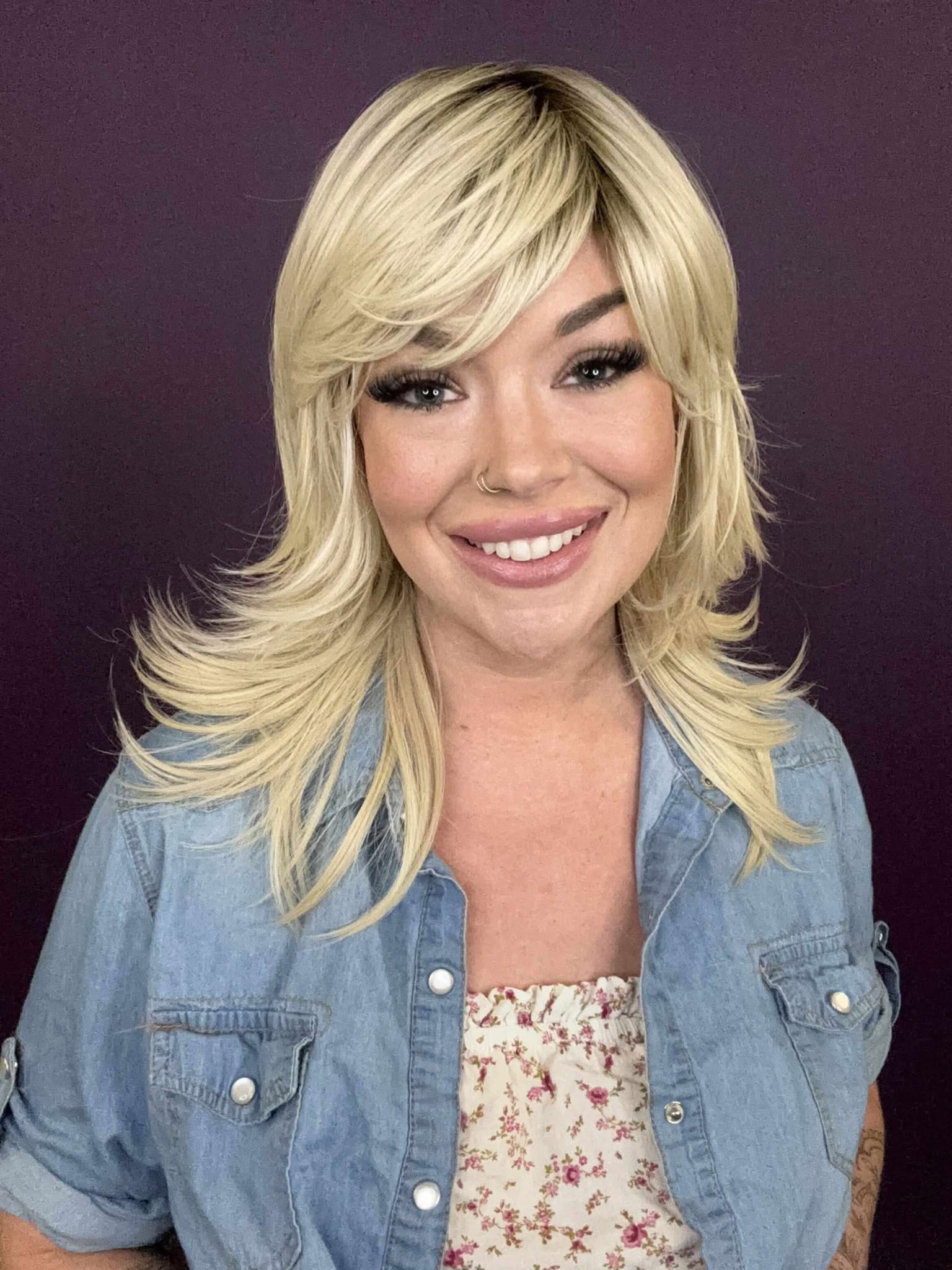 Violet – Luxury Wig by Chic Lifestyle Shown in Platinum Princess.