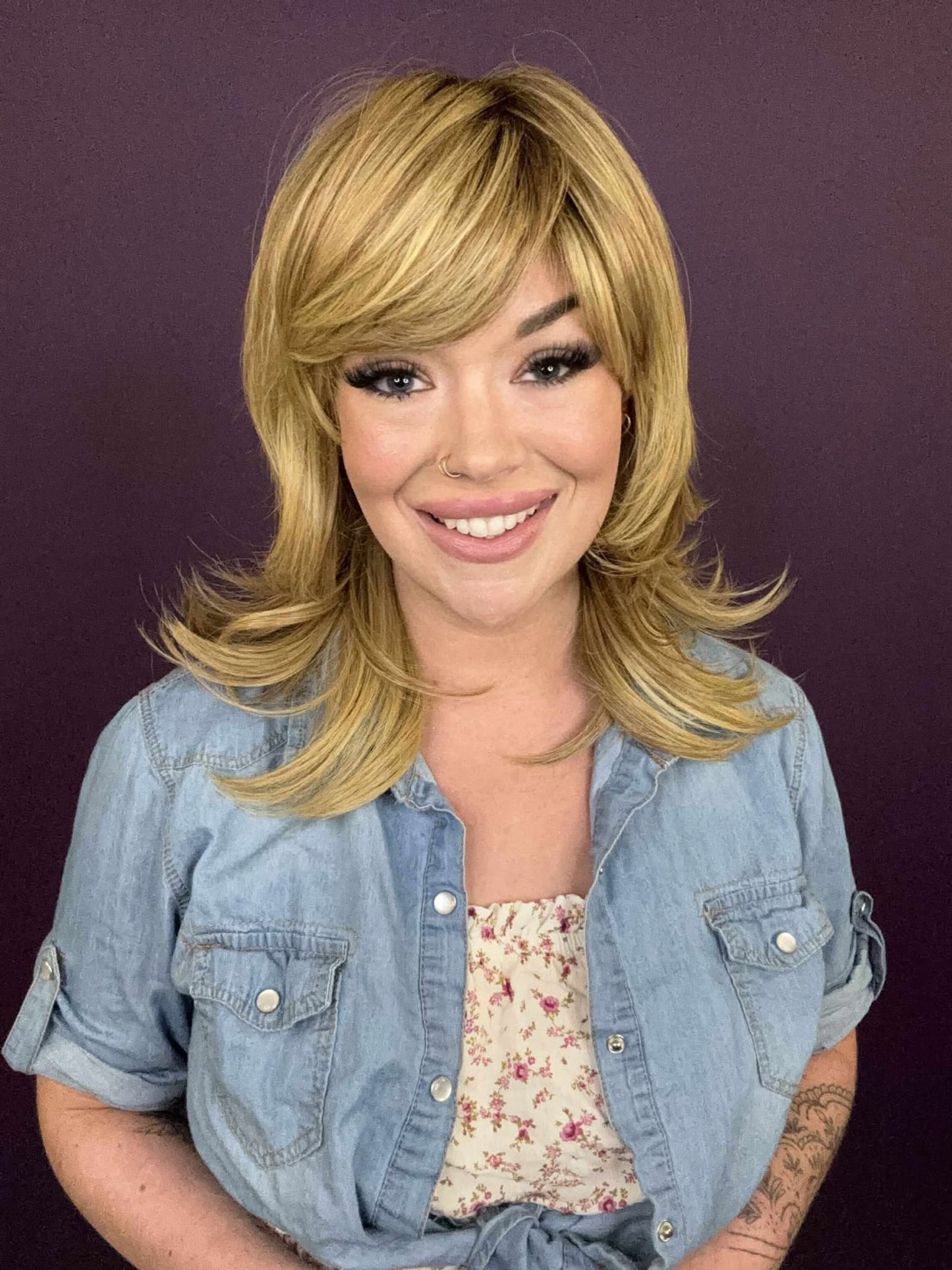 Violet – Luxury Wig by Chic Lifestyle Shown in Summer Blonde.