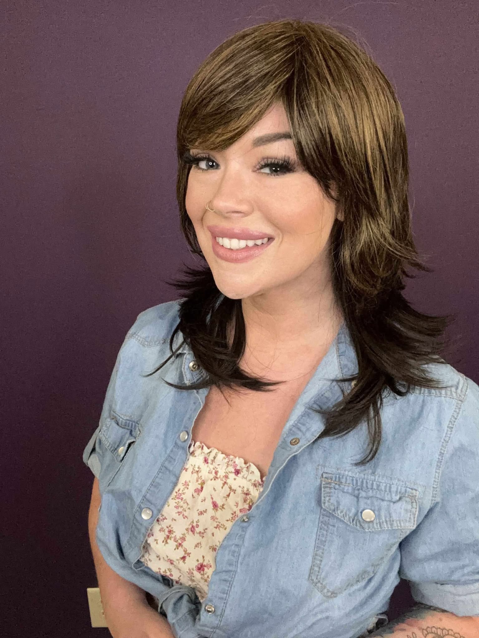 Violet – Luxury Wig by Chic Lifestyle Shown in Toasted Caramel.