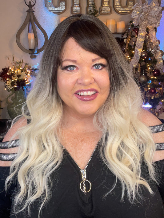 Mylah Medium Brown w/ Highlights Simply Chic Luxury Wig *Sample A NOT RETURNABLE*