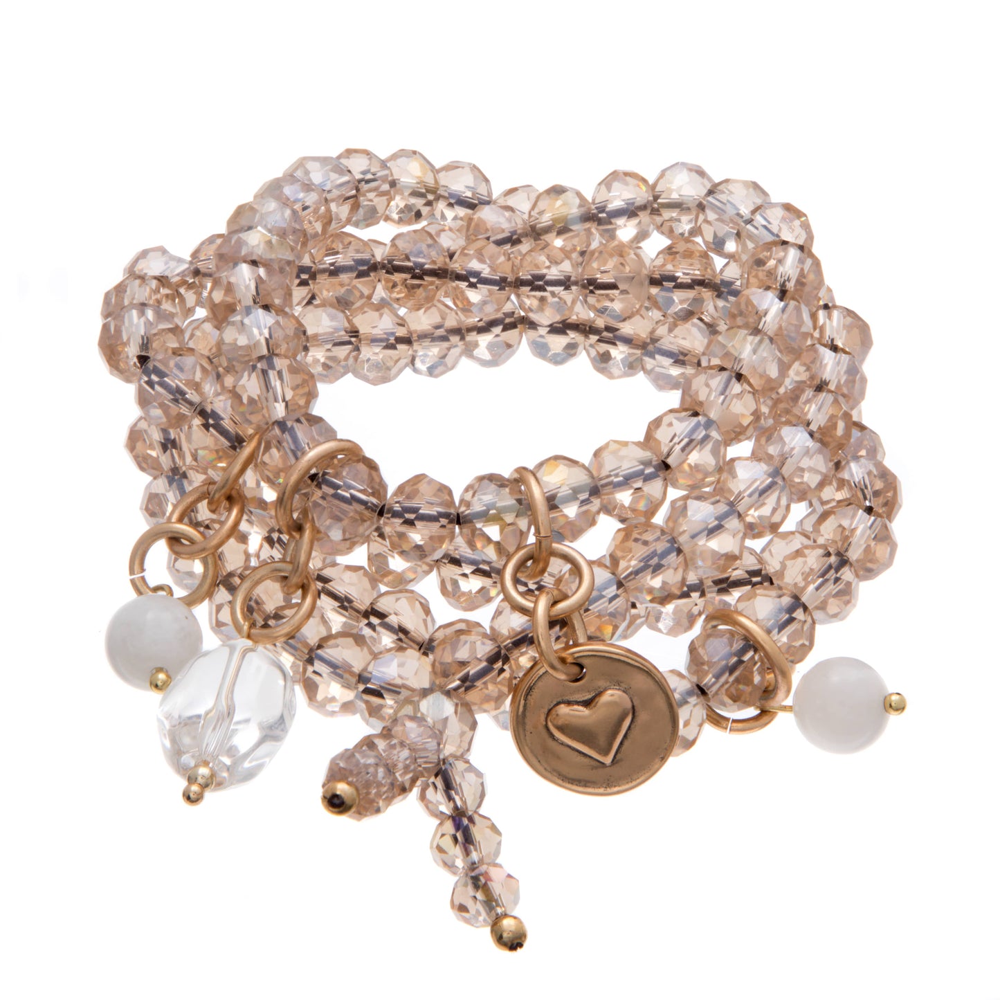 Believe Heart Crystal Boho Wrap Bracelet/Necklace