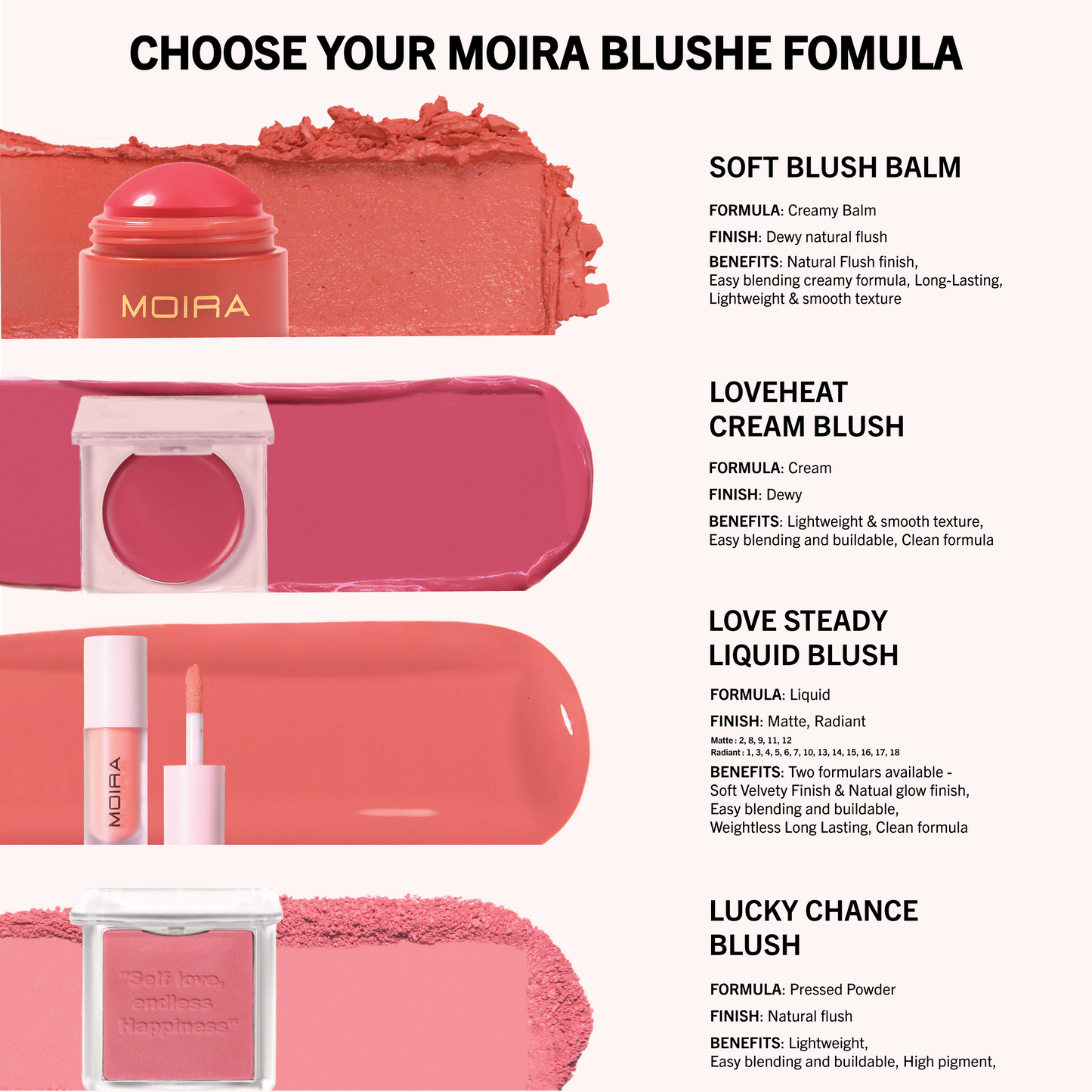 MOIRA Soft Blush Balm (002, Sweet on you) LW3