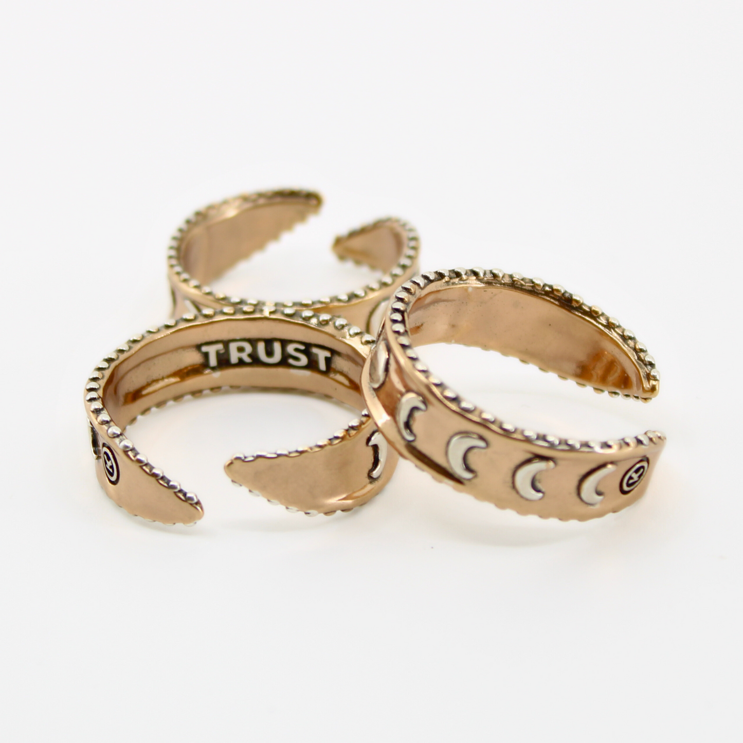 Trust Moon Phase Adjustable Ring