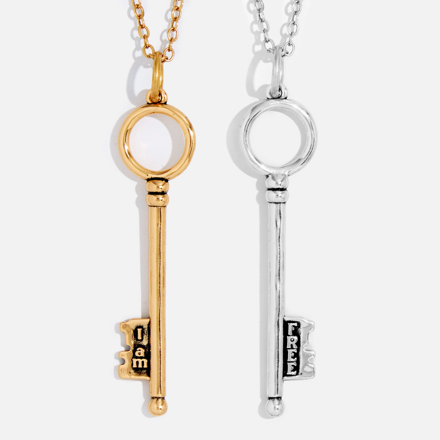 I Am Free Key Dainty Necklace