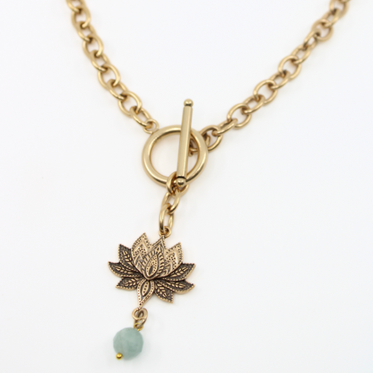 Have Faith Lotus Choker Necklace
