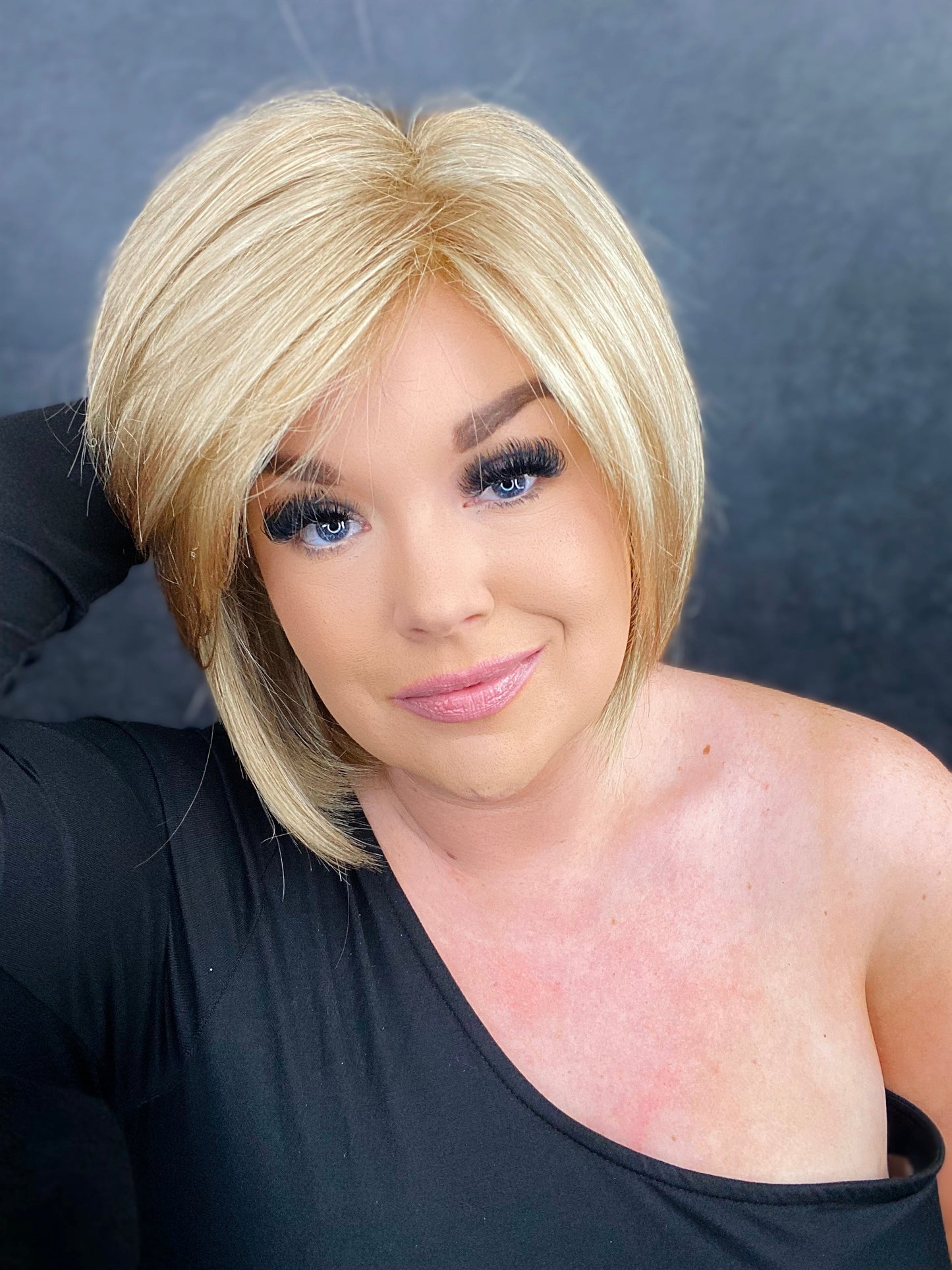 Clarissa Satin Gold NHS Premium Luxury Wig  *Sample A NOT RETURNABLE* NV1