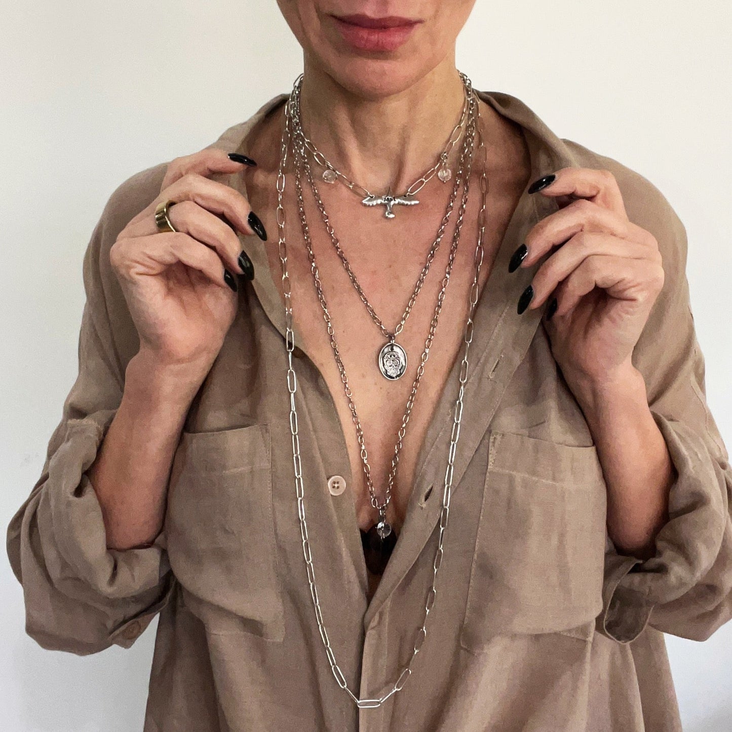 I Am Bird Long Chain Necklace