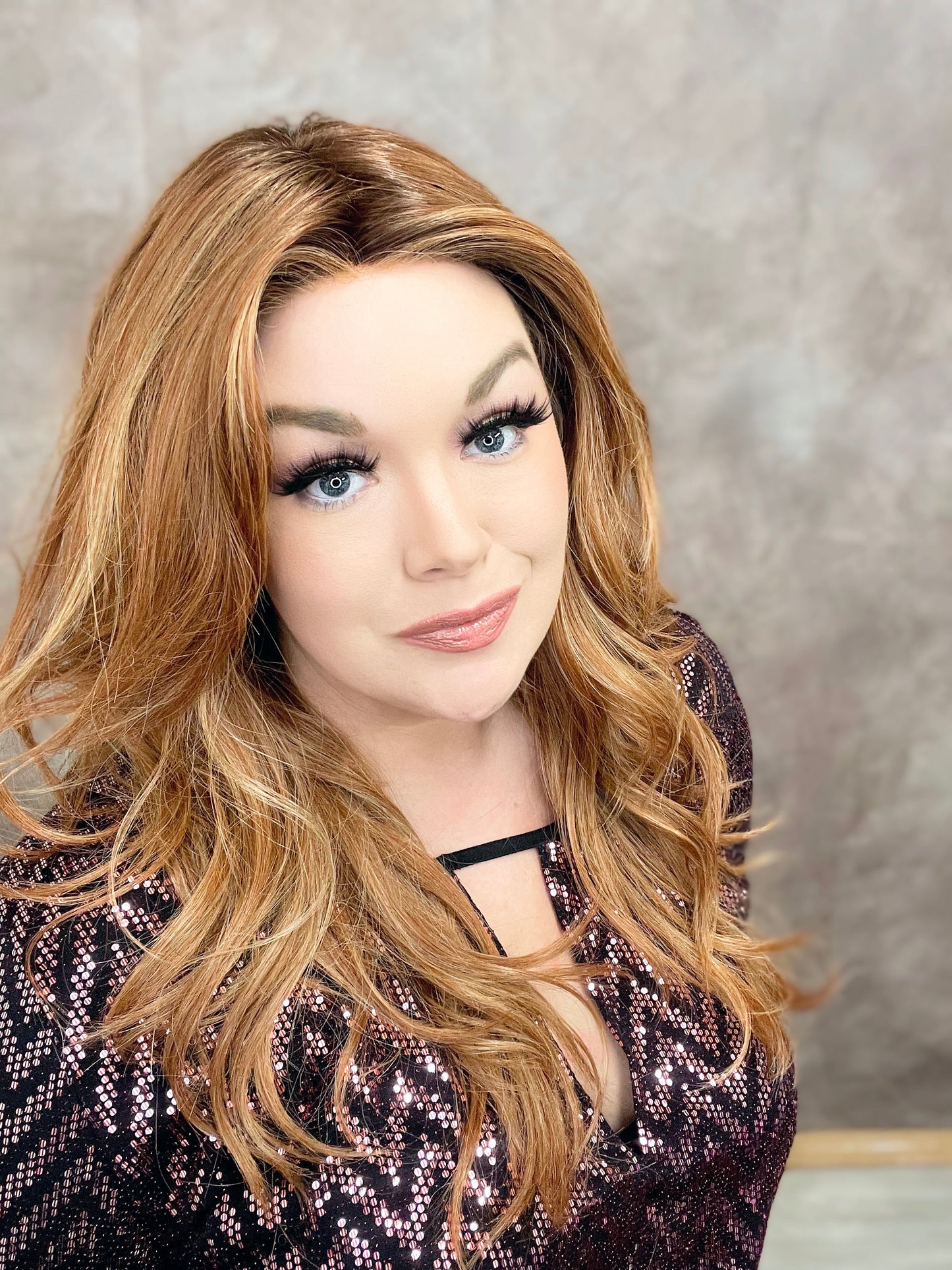 Finley Strawberry Kiss 28" HS Std luxury Wig WFEW LW3-AC1