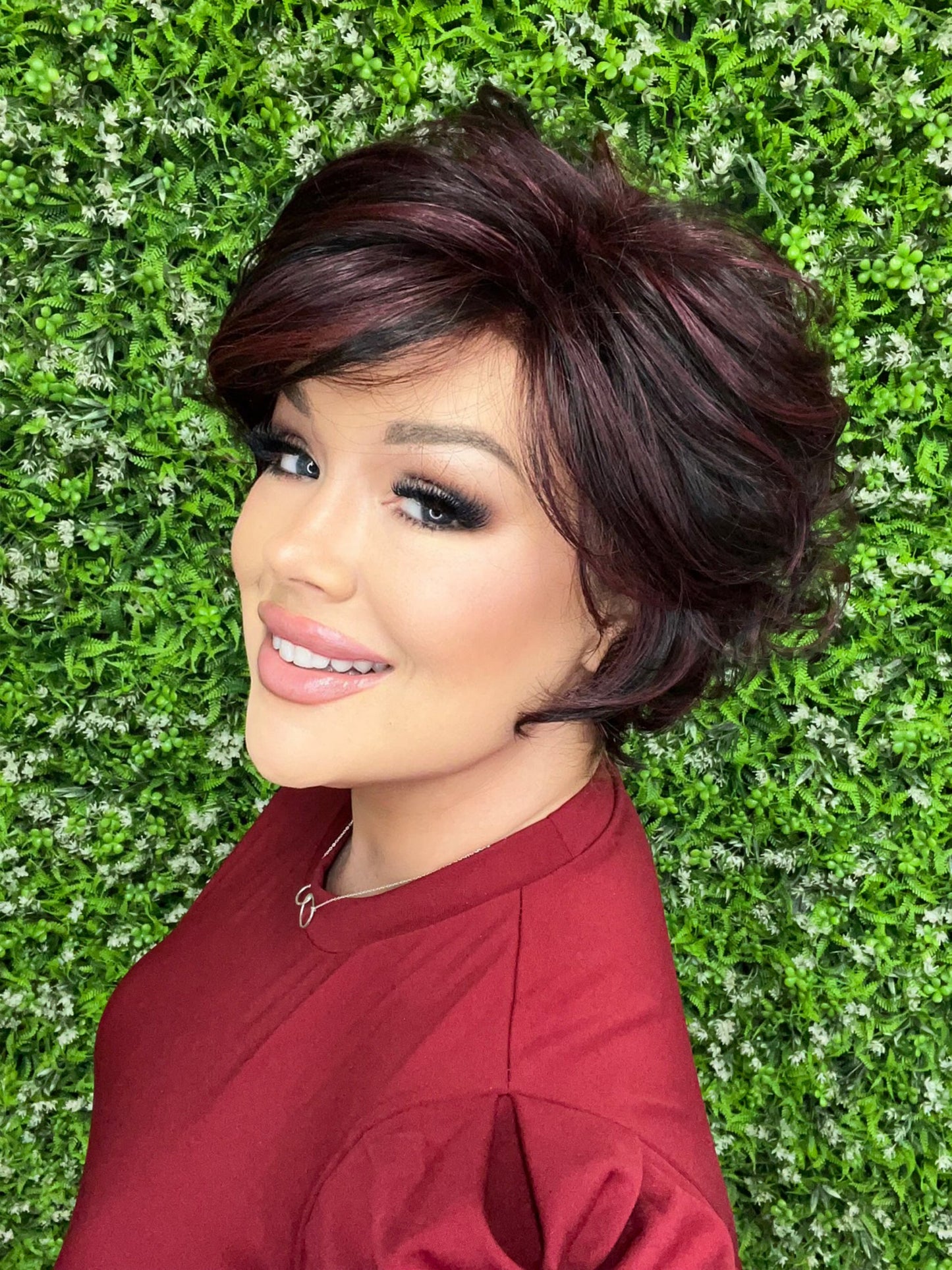 JOLENE BURGUNDY BLEND HS Premium Luxury Wig *Sample A NOT RETURNABLE* NV1