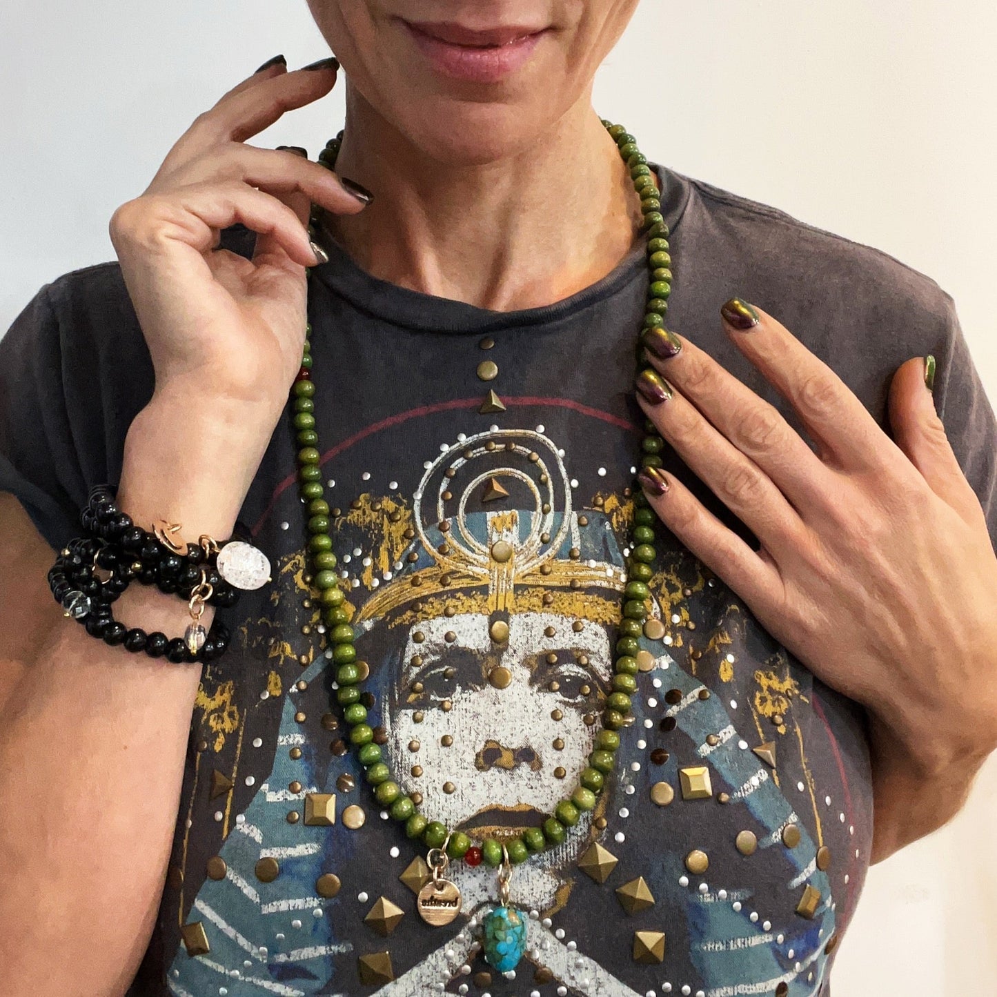 Breathe Heart Wood Boho Wrap Bracelet/Necklace