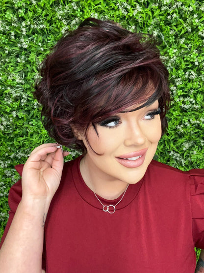 JOLENE BURGUNDY BLEND HS Premium Luxury Wig *Sample A NOT RETURNABLE* NV1