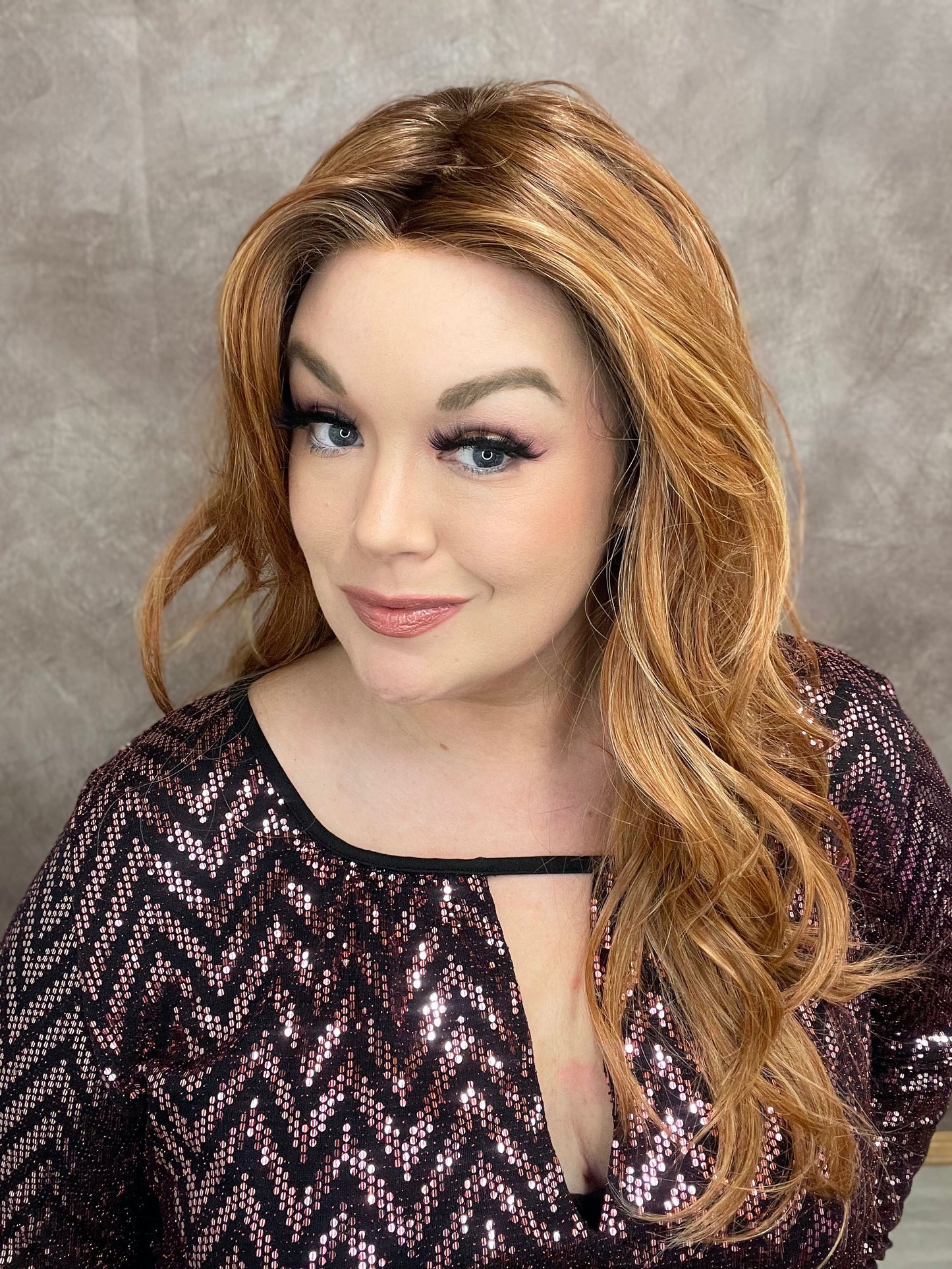 Finley Strawberry Kiss 28" HS Std luxury Wig WFEW LW3-AC1