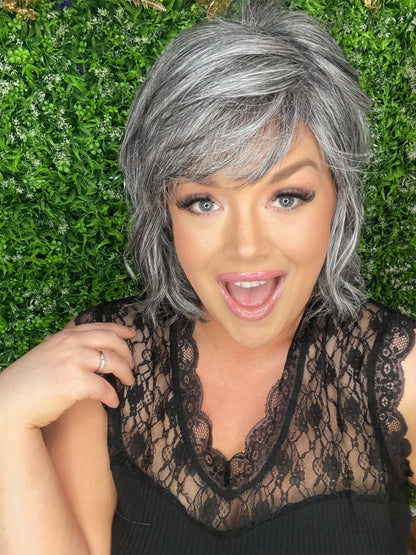GINA SALT AND PEPPER HS Luxury Wig *Sample A NOT RETURNABLE*