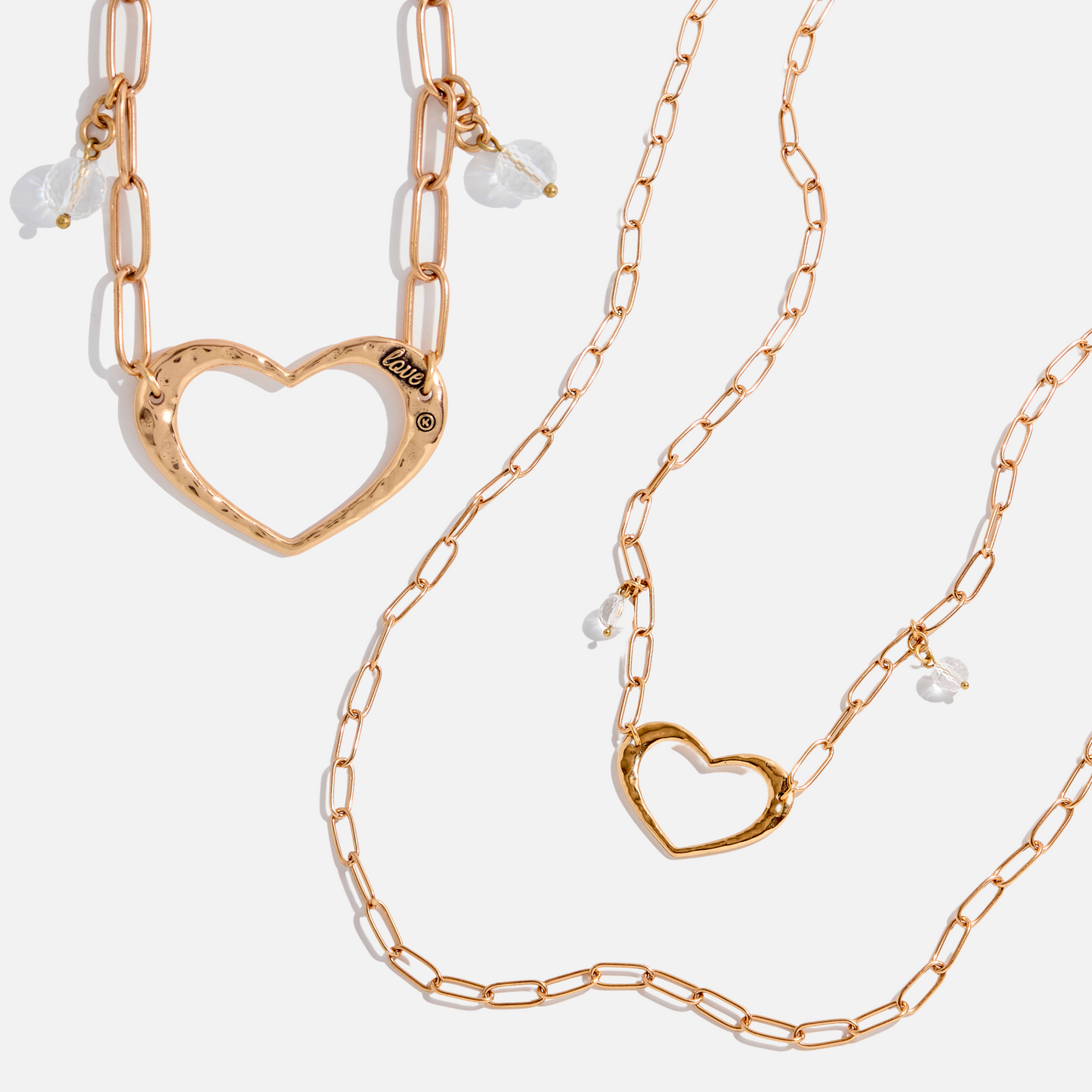 Love Open Heart Long Chain Necklace