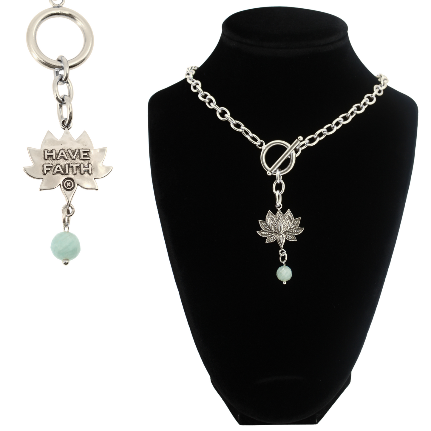 Have Faith Lotus Choker Necklace
